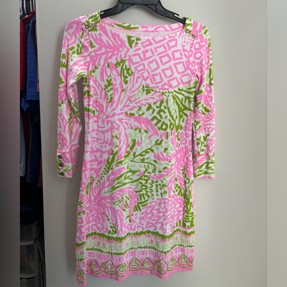 Lily Pulitzer Dress, gold bottoms. Perfect condition.